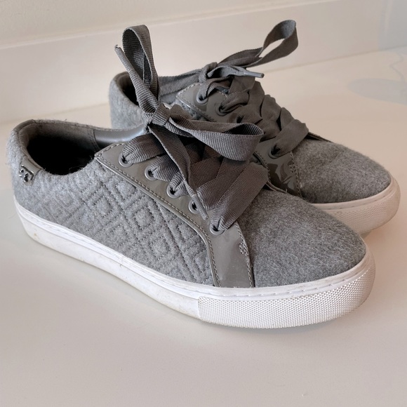Tory Burch Shoes - Tory Burch Grey Wool Sneakers